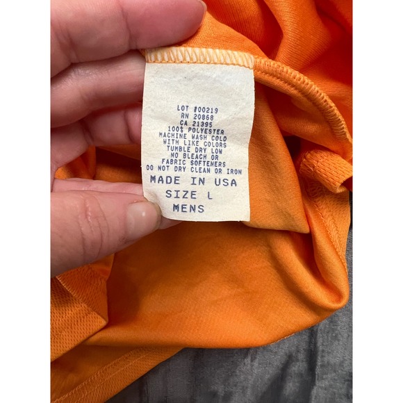 Dolfin Mens Orange Reflective Dryline Performance Long Sleeve Shirt 402DI Large - Picture 8 of 10